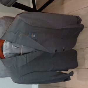 NWT HART SCHAFFNER MARX MENS $495 Gray Chicago Style Sport Coat Blazer SZ 40R